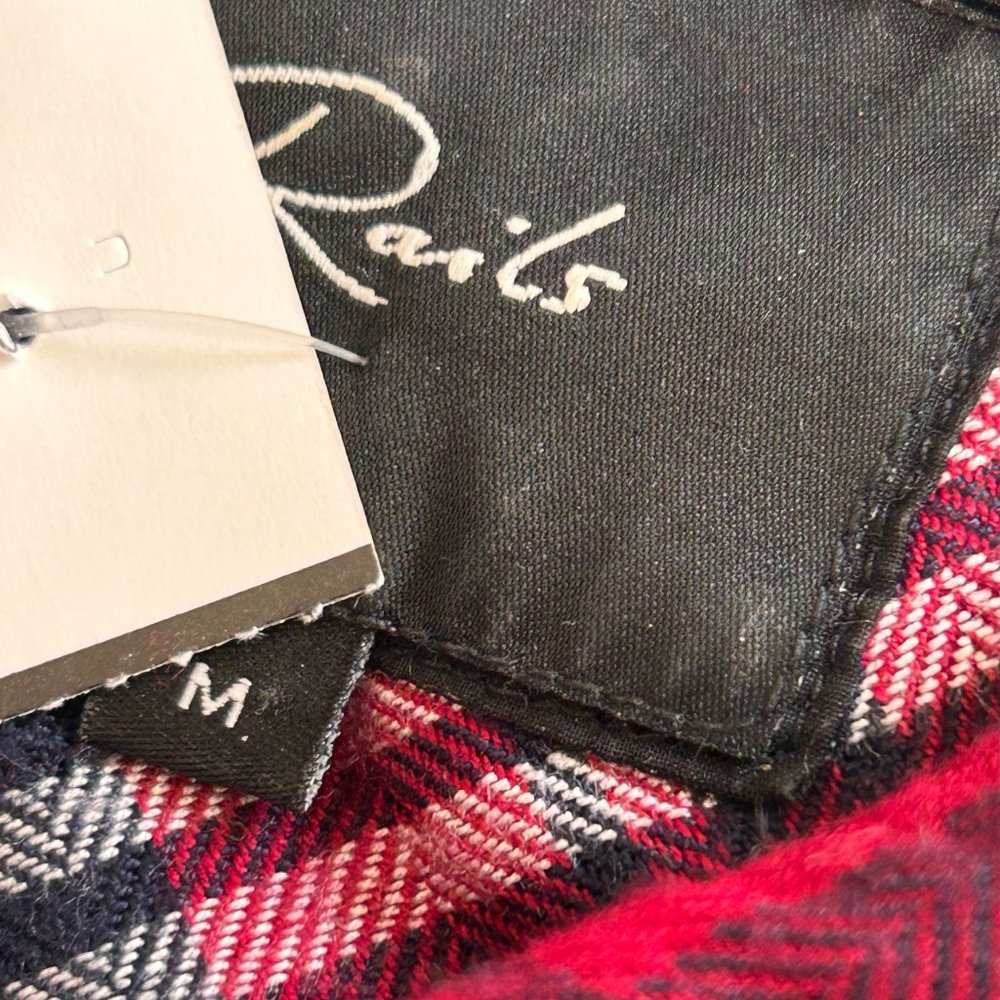 Rails Button Down Plaid Loose Top With Double Poc… - image 8